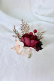 Crimson Berry & Blush Bloom Boutonniere