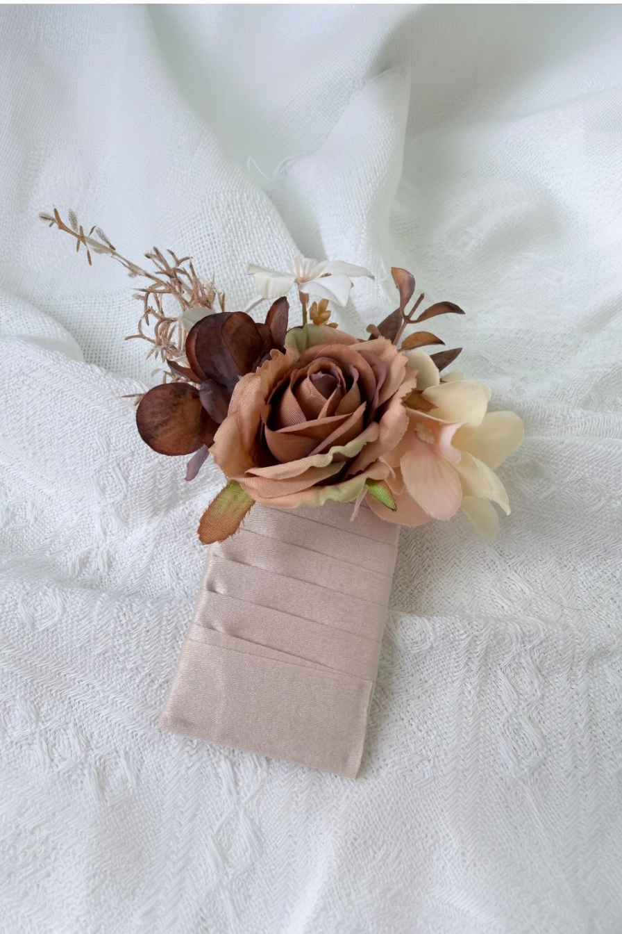Terracotta Rose Boutonniere