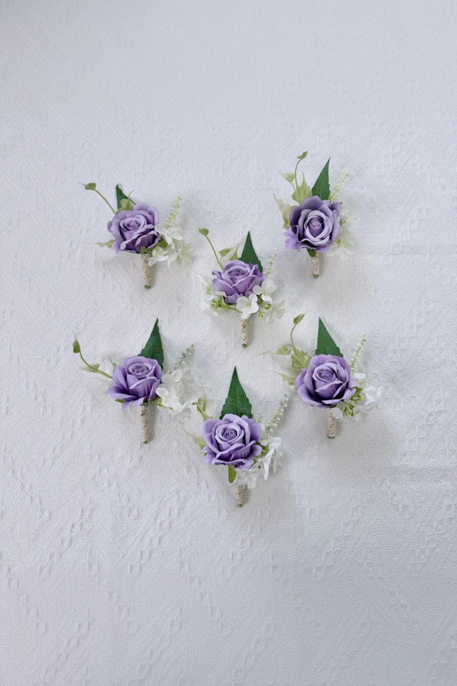 Mauve Haze Boutonniere