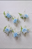 Frosted Blue Bloom Boutonniere