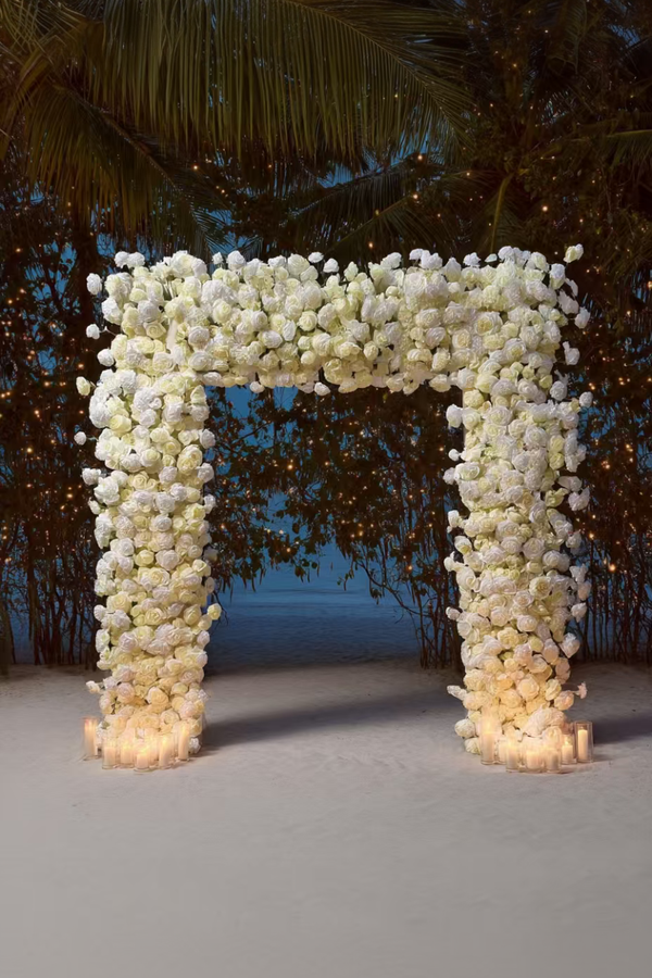 Minimalist Luxury White Flower Arch