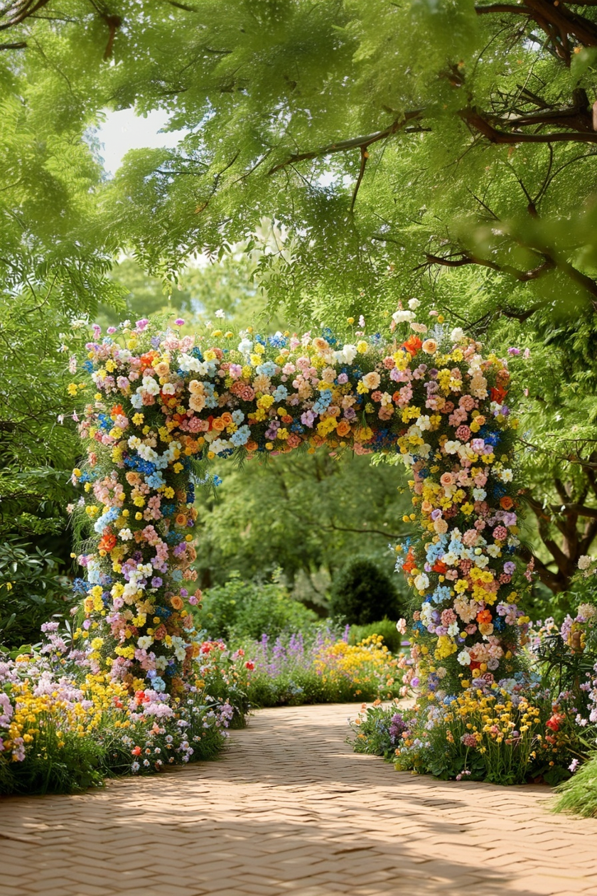 Wildflower Floral Arch Garland - Universal Fit for All Arch Shapes