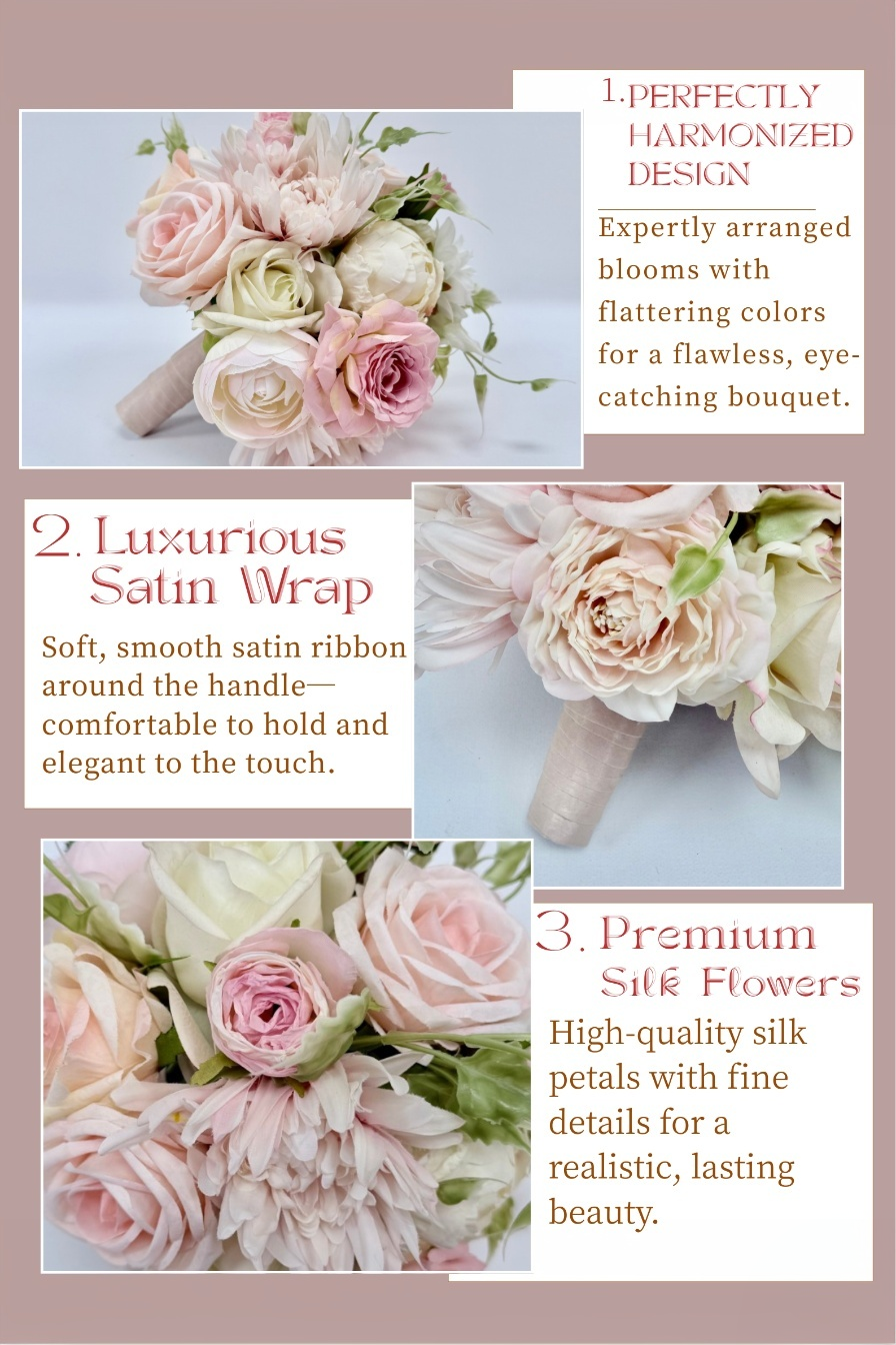 Peach Dahlia Bridal Bouquet
