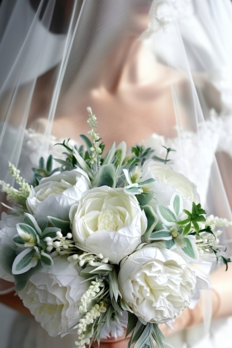 Silver Whisper Bridal Bouquet