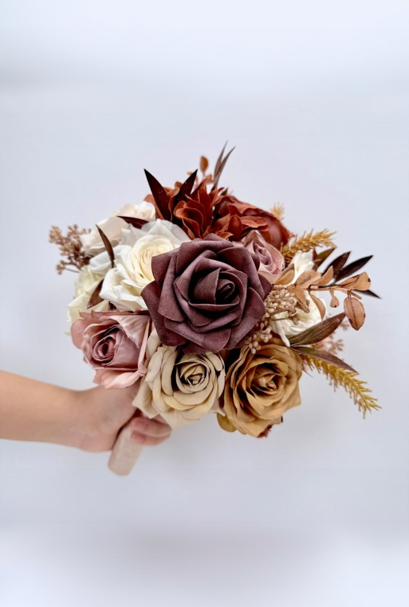 Autumn Terracotta Bridal  Bouquet