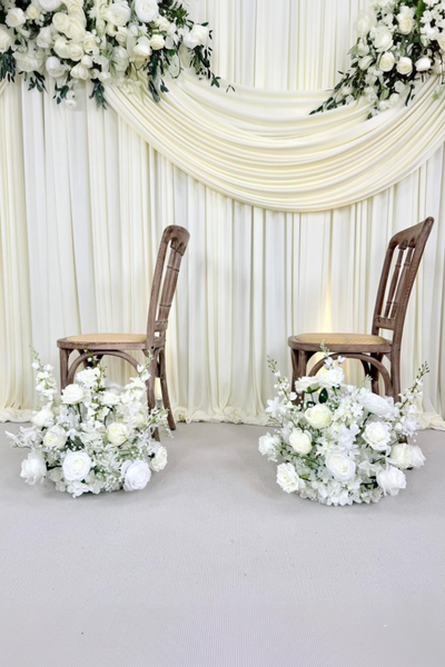 Pure White Aisle Floral Runner