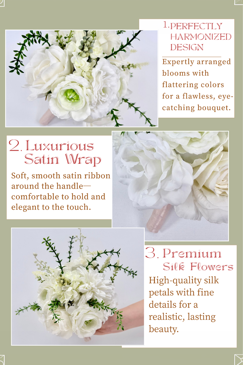 Morning Dew Bridesmaid Bouquets