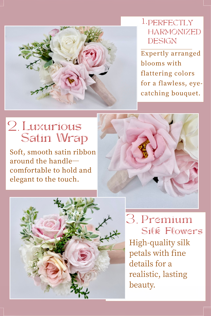 Spring Blush Bridesmaid Bouquets