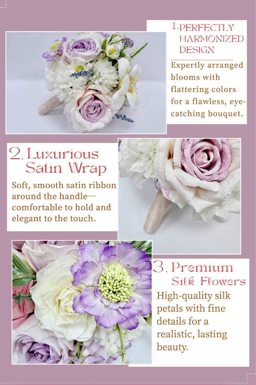 Mauve & Cream Whisper Bridal Bouquet