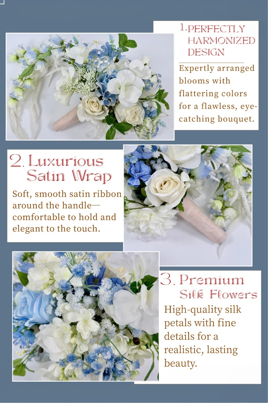 Azure Cascade Bridal Bouquet