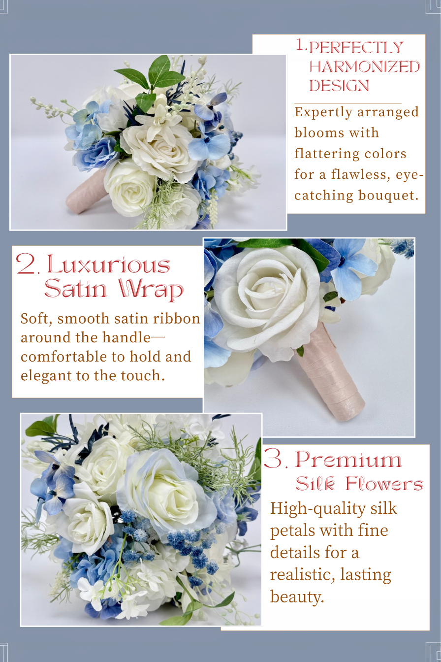 Sky Petal Bridal Bouquet