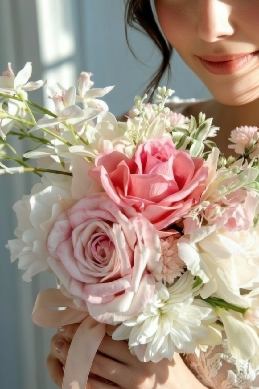 Blush Orchid Cascade Bridal Bouquet