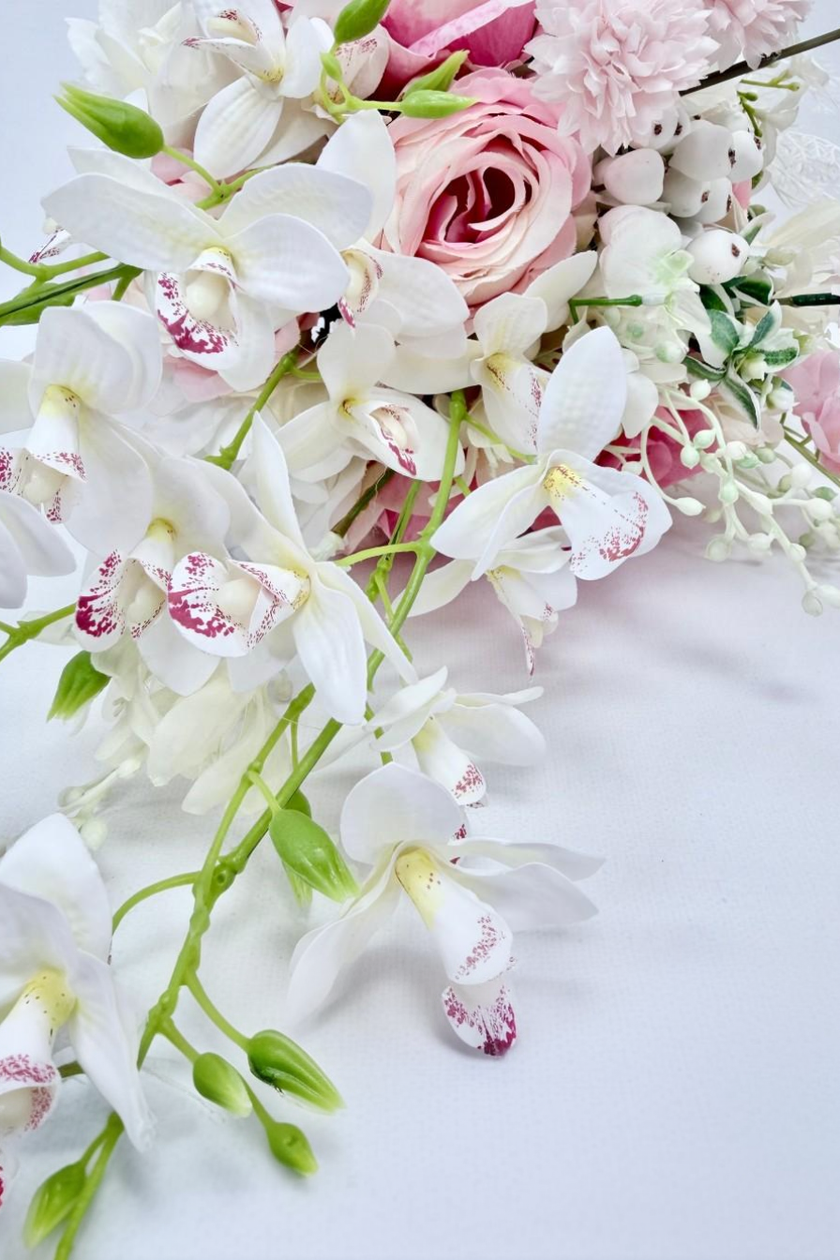 Blush Orchid Cascade Bridal Bouquet