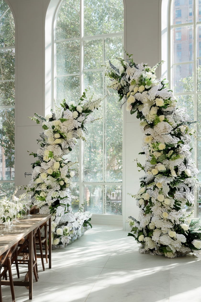 Ivory Rose Archway for Elegant Events