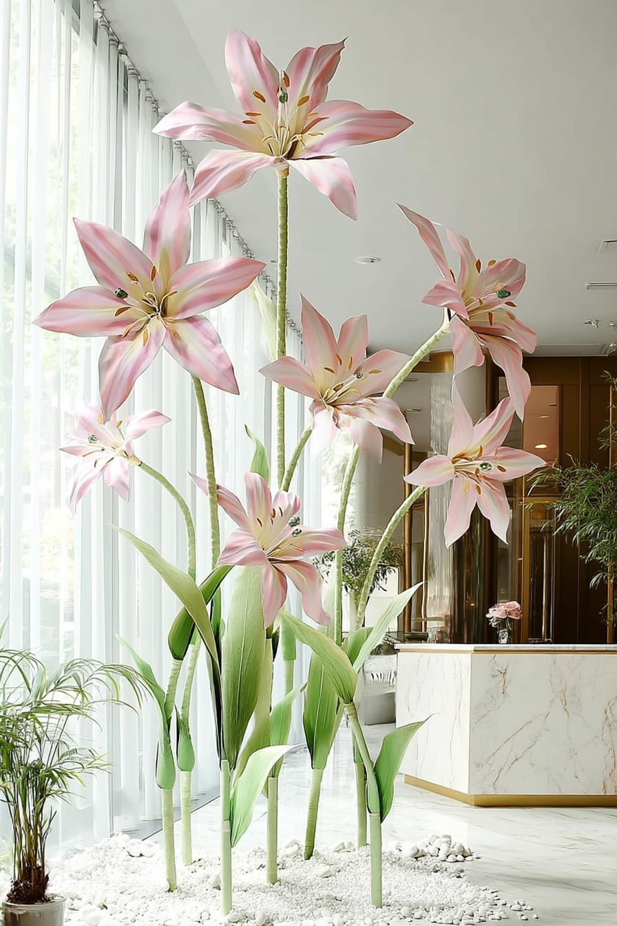 Blush Lily Giant Flowers